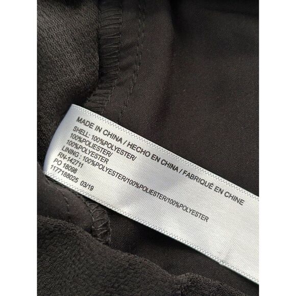 Eloquii black wide leg ankle length Pants with belted paper bag waist Sz 16 NWT - Picture 10 of 14